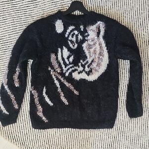 Vintage Handmade Soft Mohair Tiger Sweater